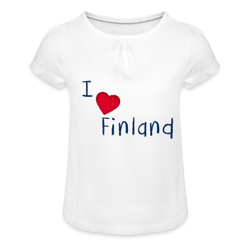 I Love Finland - Tyttöjen t-paita, jossa rypytyksiä