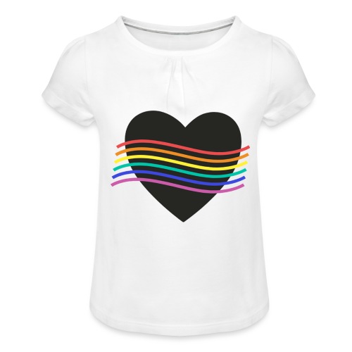 PROUD HEART - Mädchen-T-Shirt mit Raffungen