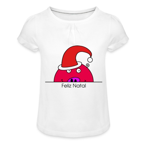 Happy Rosanna - Feliz Natal - T-shirt à fronces au col Fille