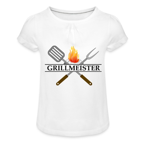 Grillmeister - Mädchen-T-Shirt mit Raffungen