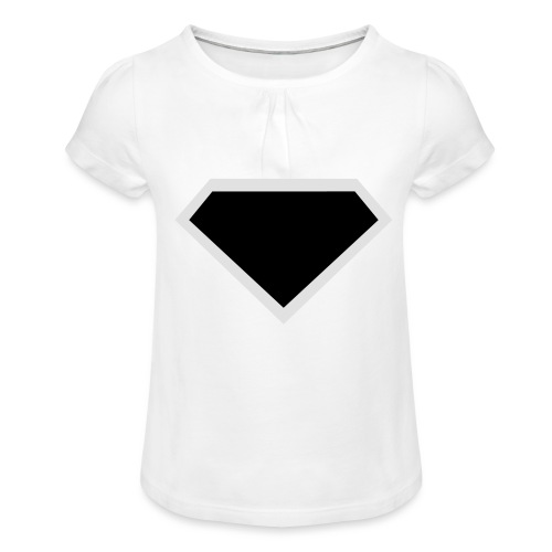Diamond Black - Two colors customizable - Meisjes-T-shirt met plooien