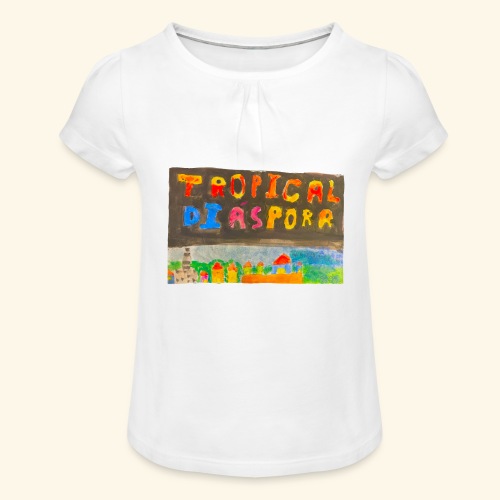 Tropical Diaspora Kids Logo - Koszulka dziewczęca z marszczeniami