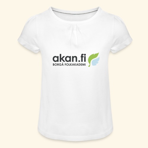 Akan Black - T-shirt med rynkning flicka