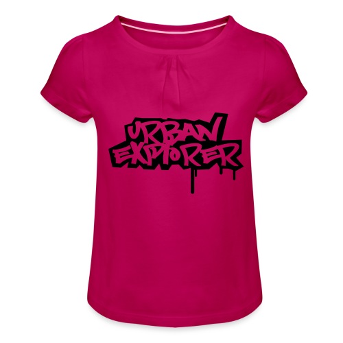 Urban Explorer - Mädchen-T-Shirt mit Raffungen