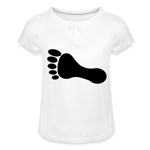 foot_vector_by_sarah_smal - T-shirt med rynkning flicka