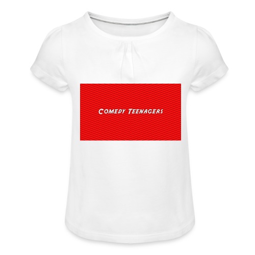 Red Comedy Teenagers T Shirt - T-shirt med rynkning flicka