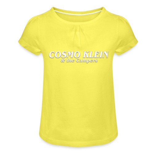 Cosmo Klein & The Campers Logo - Mädchen-T-Shirt mit Raffungen