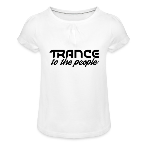 Trance to the People Sort Logo - Pige T-shirt med flæser