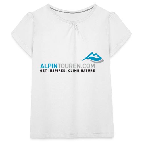 Alpintouren Logo - Mädchen-T-Shirt mit Raffungen