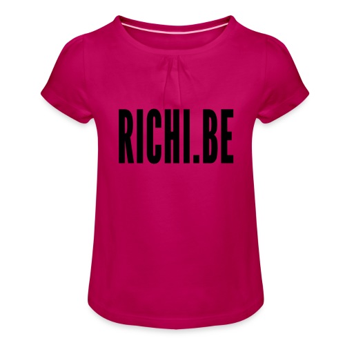 RICHI.BE - Mädchen-T-Shirt mit Raffungen