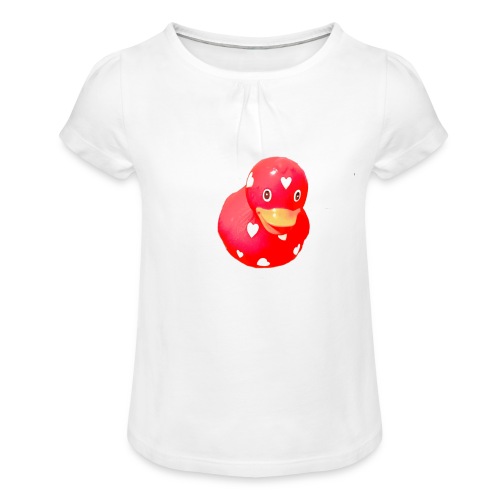Rubber Ducky - Meisjes-T-shirt met plooien