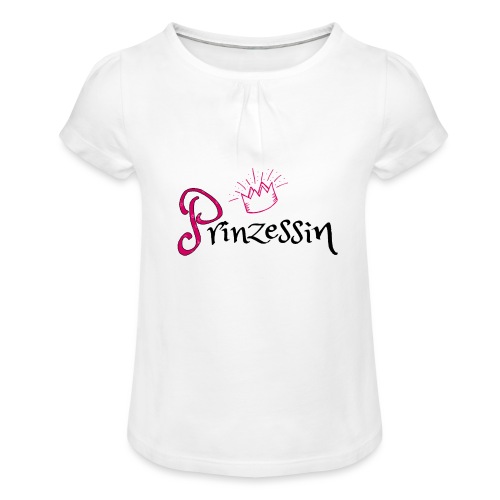 Prinzessin - Mädchen-T-Shirt mit Raffungen
