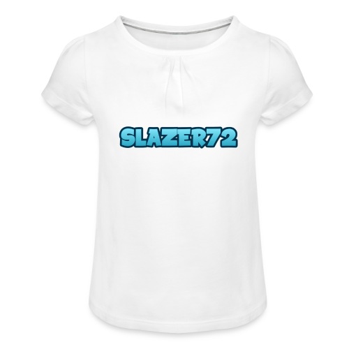 SLAZER72 BLÅ BOUNCE TEKST - Jente-T-skjorte med frynser