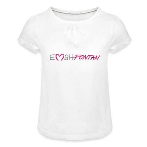 EMAH FONTAN - Mädchen-T-Shirt mit Raffungen