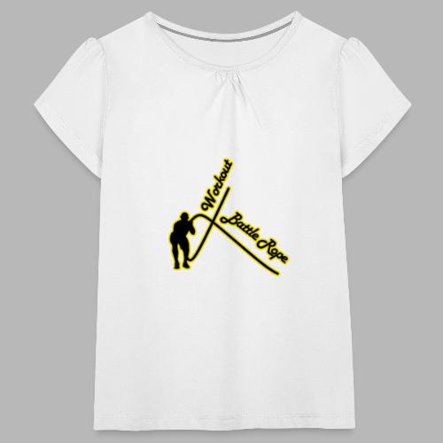 Battle Rope Workout - Mädchen-T-Shirt mit Raffungen