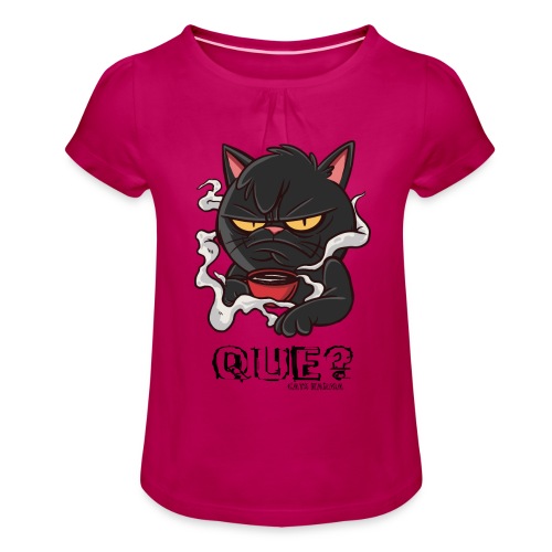 CATS KARMA - Mädchen-T-Shirt mit Raffungen