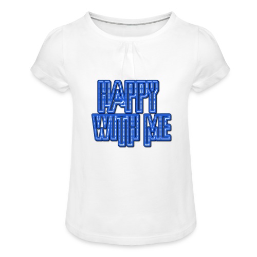 Happy with me - Girl's T-Shirt with Ruffles