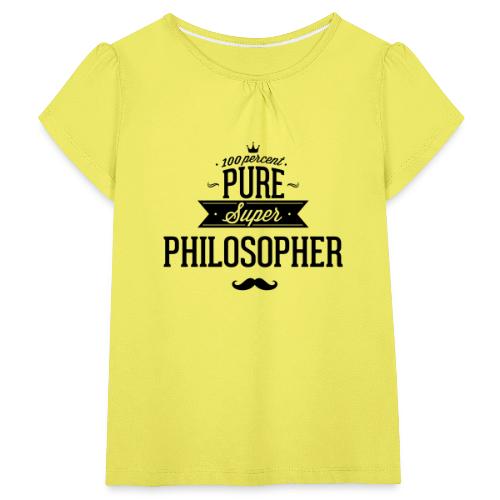 100 Prozent Philosoph - Mädchen-T-Shirt mit Raffungen