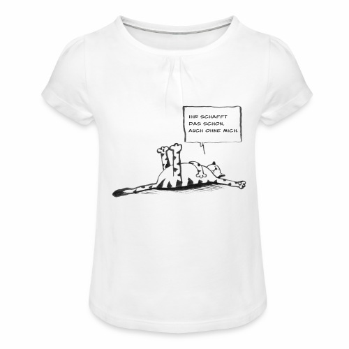 Katz - Mädchen-T-Shirt mit Raffungen