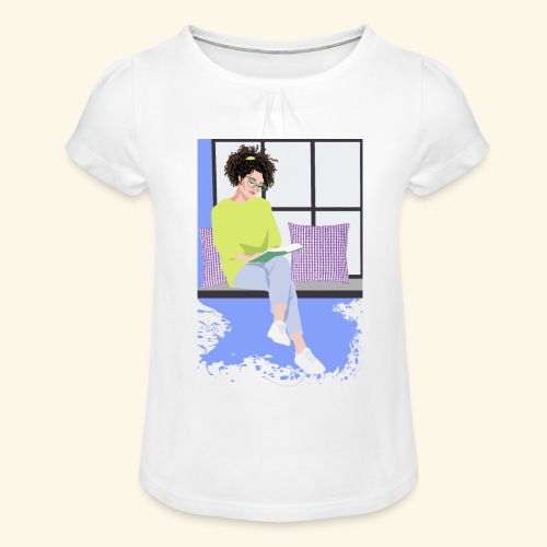 Amante de los libros - Camiseta para niña con drapeado