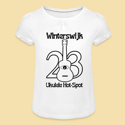 Ukulele Hotspot WInterswijk 2023 - Mädchen-T-Shirt mit Raffungen