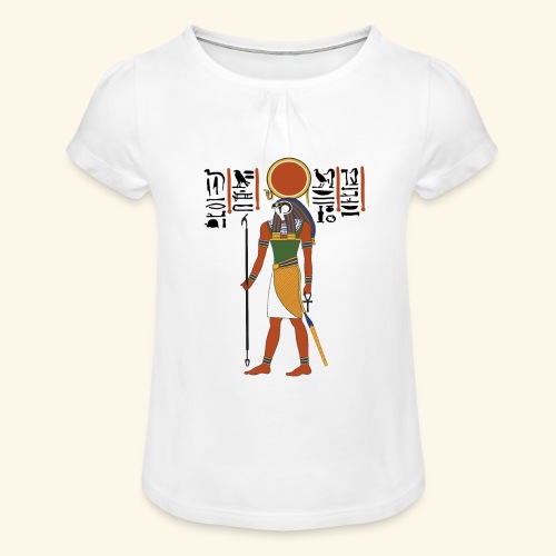 RA Dios del sol - Camiseta para niña con drapeado