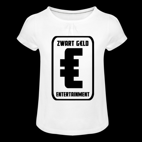 ZwartGeld Logo Sweater - Meisjes-T-shirt met plooien