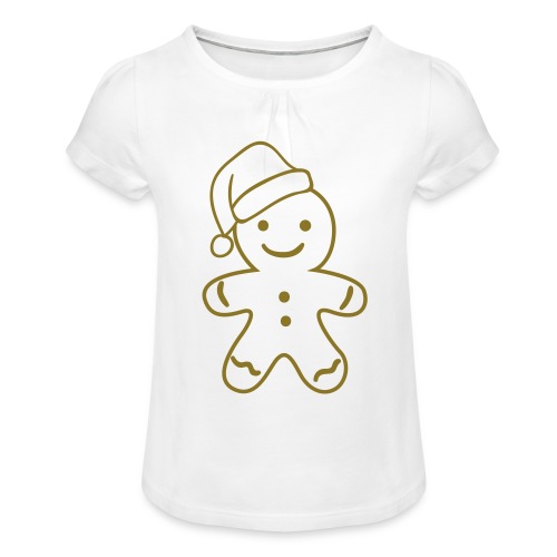 Gingerbread - Meisjes-T-shirt met plooien