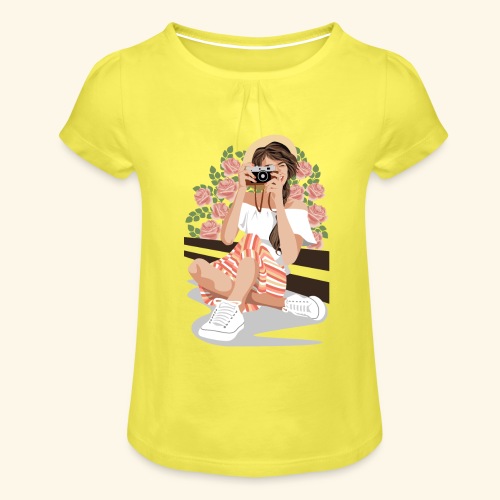 Sira - Camiseta para niña con drapeado