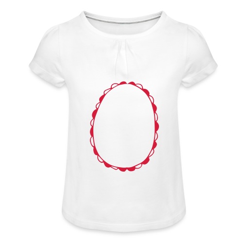 Bilderrahmen - Mädchen-T-Shirt mit Raffungen