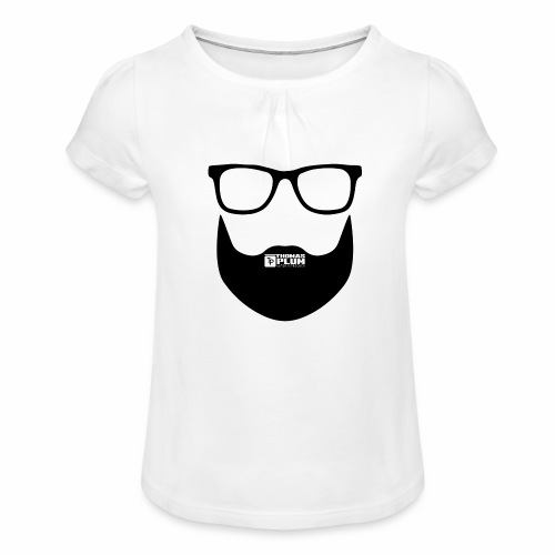 Plum Bart Schwarz - Mädchen-T-Shirt mit Raffungen