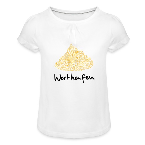 Worthaufen - Mädchen-T-Shirt mit Raffungen
