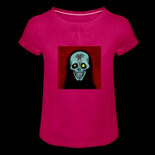 Ghost skull - Girl's T-Shirt with Ruffles
