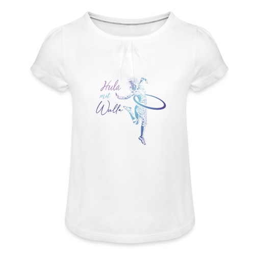 WDA Hula Wulla doppelseitig - Mädchen-T-Shirt mit Raffungen