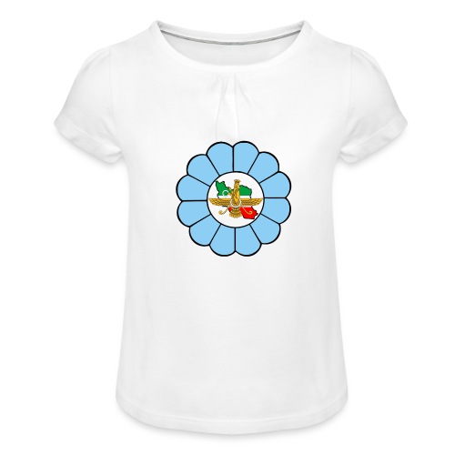 Faravahar Iran Lotus Colorful - Camiseta para niña con drapeado