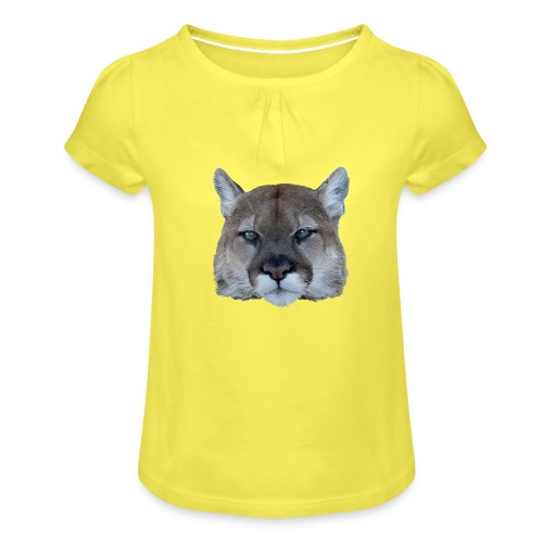 Panther - Mädchen-T-Shirt mit Raffungen
