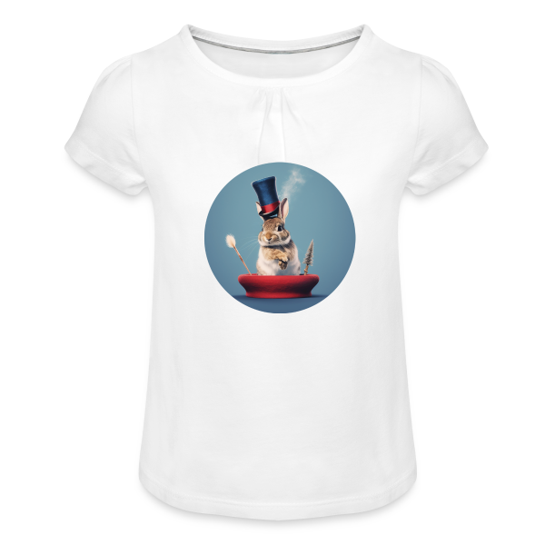 Conversionzauber "Zauber-Bunny" - Mädchen-T-Shirt mit Raffungen