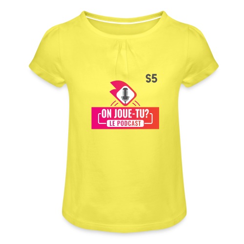 Podcast S5 - T-shirt à fronces au col Fille