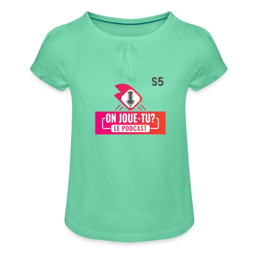 Podcast S5 - T-shirt à fronces au col Fille