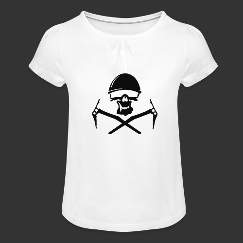 Climbing Skull - Mädchen-T-Shirt mit Raffungen