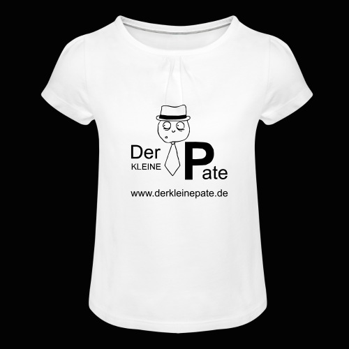 Der kleine Pate - Logo - Mädchen-T-Shirt mit Raffungen