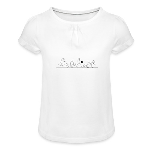 be unique - Mädchen-T-Shirt mit Raffungen