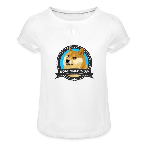 Doge merch - Meisjes-T-shirt met plooien