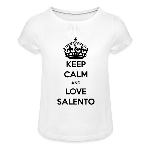 KEEP CALM LOVE SALENTO - Maglietta da ragazza con arricciatura