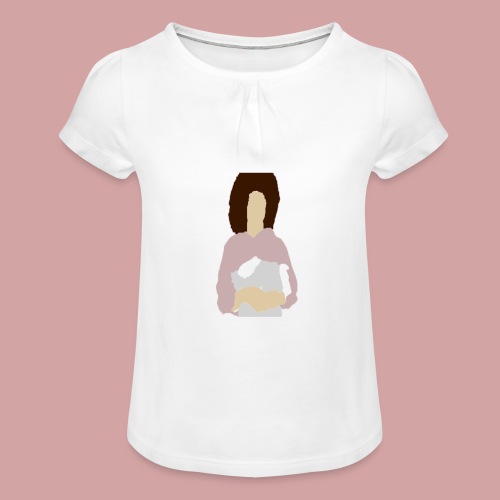 Character Cartoon - Girl's T-Shirt with Ruffles
