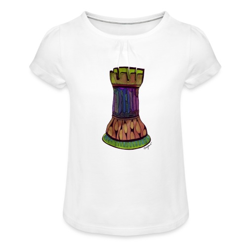 Chess: The Rook - Girl's T-Shirt with Ruffles