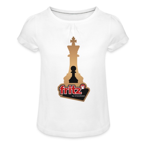 Fritz 19 Chess King and Pawn - Girl's T-Shirt with Ruffles