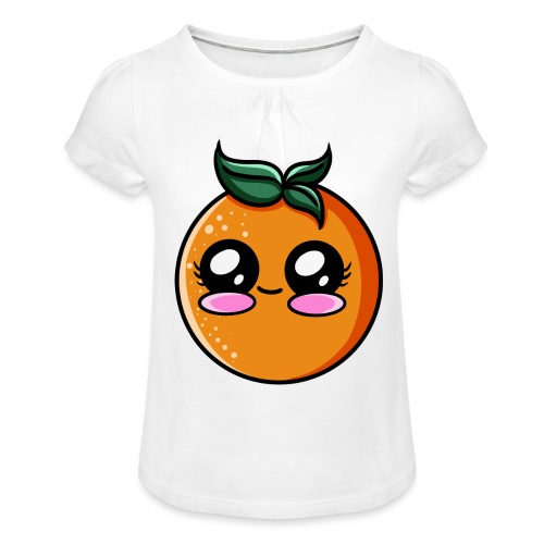 Kawaii naranja - Camiseta para niña con drapeado