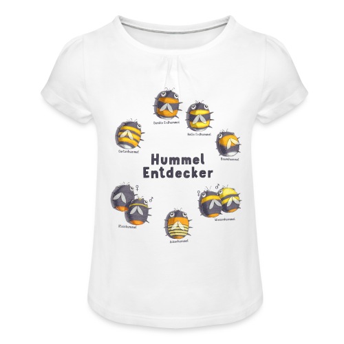 Bumblebee Explorer - do you know all bumblebee species? - Girl's T-Shirt with Ruffles