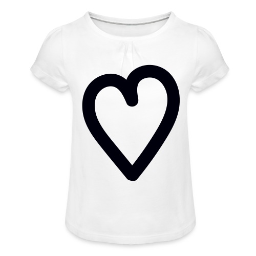mon coeur heart - T-shirt à fronces au col Fille